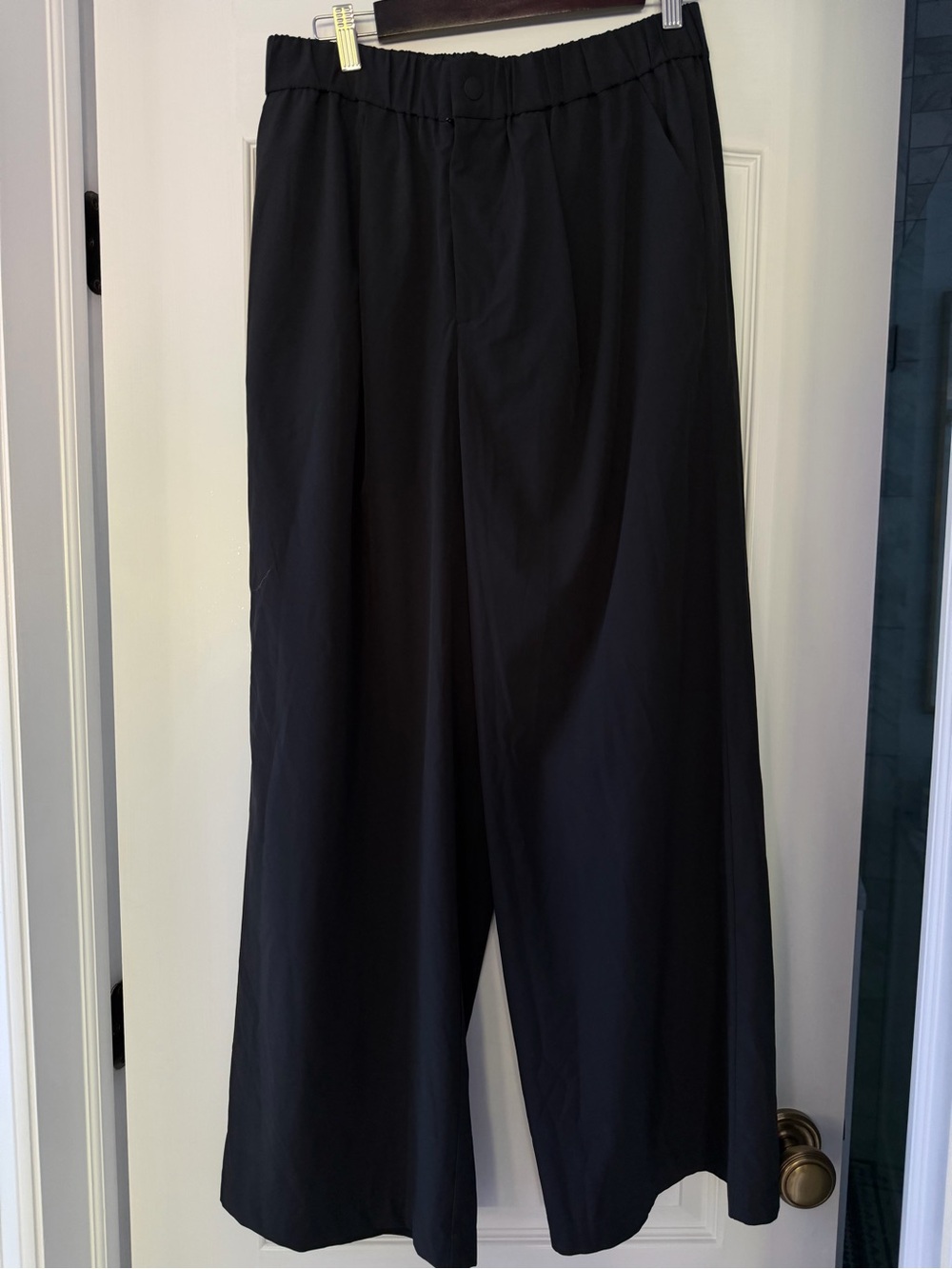 Varley Kayson Wide Leg Pant Black Soft Stretch Woven NWT Large Travel Office - Picture 2 of 6